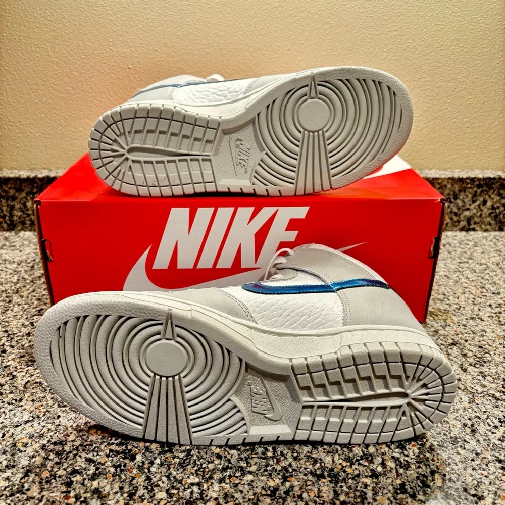 NEW Nike Dunk High FLS Summit White/Grey-Teal Women’s Size 8 DR7855-100✅ - Picture 3 of 5